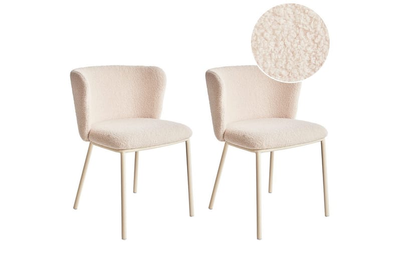 Spisestuestol Mina II sæt med 2 Beige - Beige - Møbler - Stole & lænestole - Spisebordsstole & køkkenstole