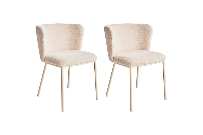 Spisestuestol Mina II sæt med 2 Beige - Beige - Møbler - Stole & lænestole - Spisebordsstole & køkkenstole