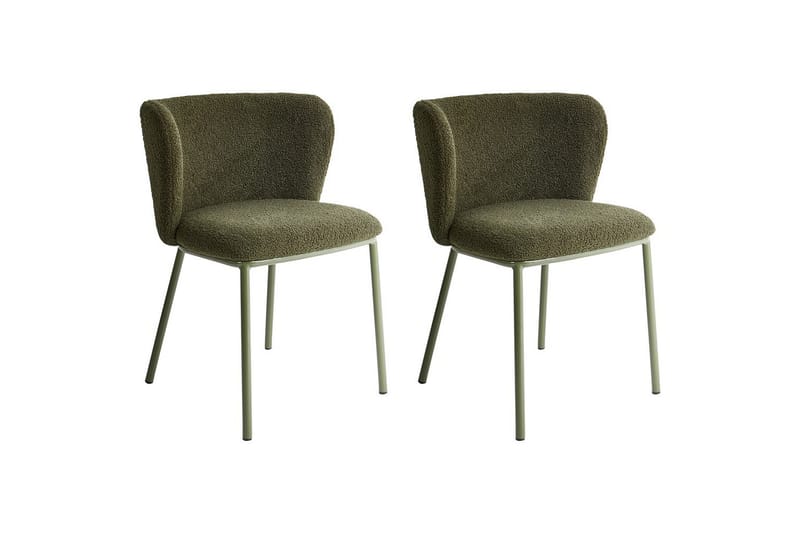 Spisestuestol Mina II sæt med 2 Grøn - Grøn - Møbler - Stole & lænestole - Spisebordsstole & køkkenstole