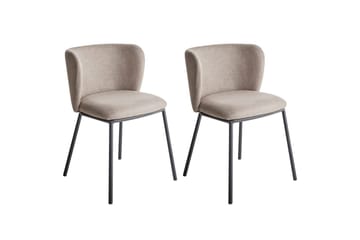 Spisestuestol Mina sæt med 2 Beige/sort