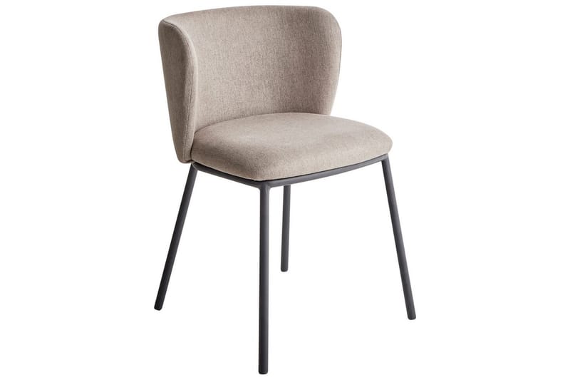 Spisestuestol Mina sæt med 2 Beige/sort - Beige/sort - Møbler - Stole & lænestole - Spisebordsstole & køkkenstole