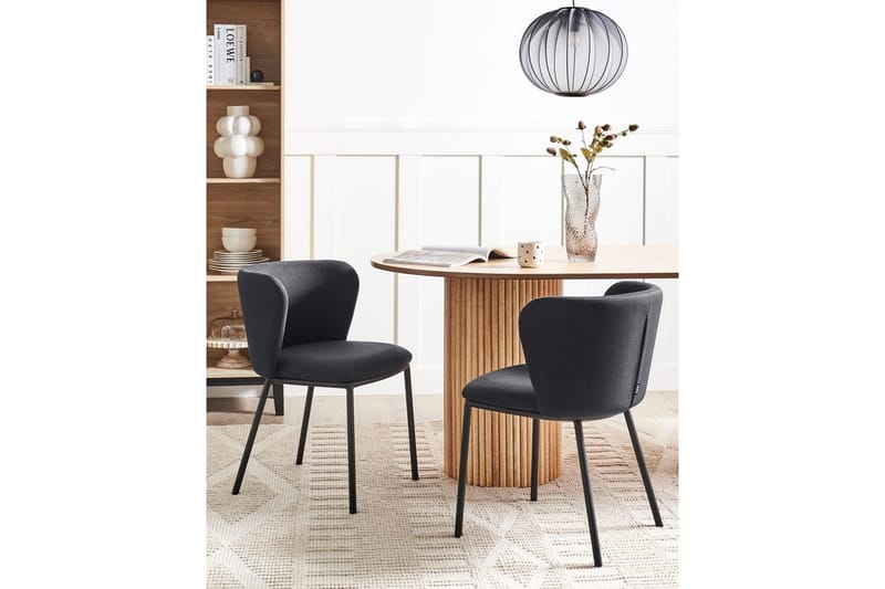 Spisestuestol Mina sæt med 2 Sort - Sort - Møbler - Stole & lænestole - Spisebordsstole & køkkenstole