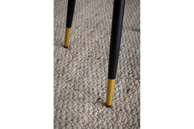 Spisestuestol Wohnling fløjl polstret med metalben, moderne loftstil Sort - Sort - Møbler - Stole & lænestole - Spisebordsstole & køkkenstole