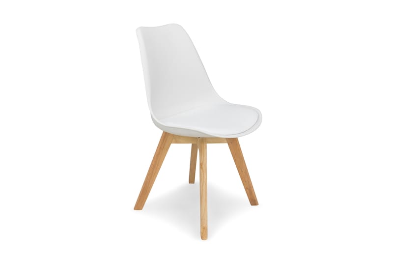 Stil Spisebordsstol Kunstlæder - Hvid/Eg - Spisebordsstole & køkkenstole