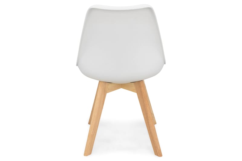 Stil Spisebordsstol Kunstlæder - Hvid/Eg - Spisebordsstole & køkkenstole