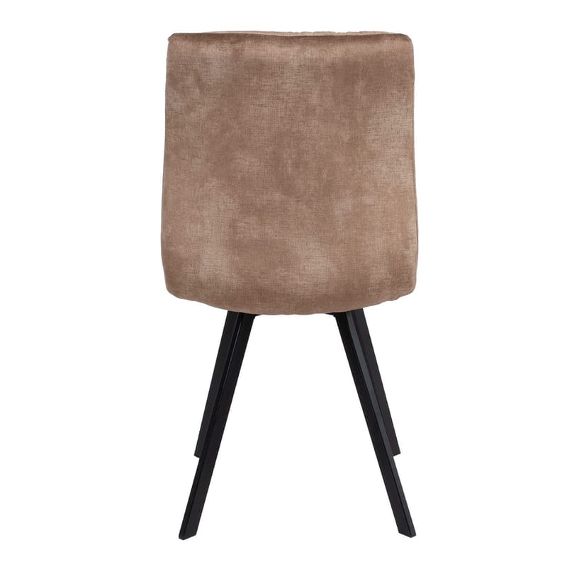 Stol HOME4YOU Afton Brun velour - brun - Møbler - Stole & lænestole - Spisebordsstole & køkkenstole