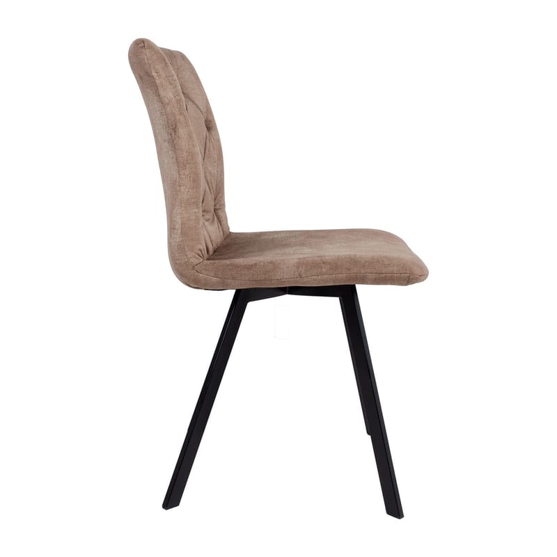 Stol HOME4YOU Afton Brun velour - brun - Møbler - Stole & lænestole - Spisebordsstole & køkkenstole