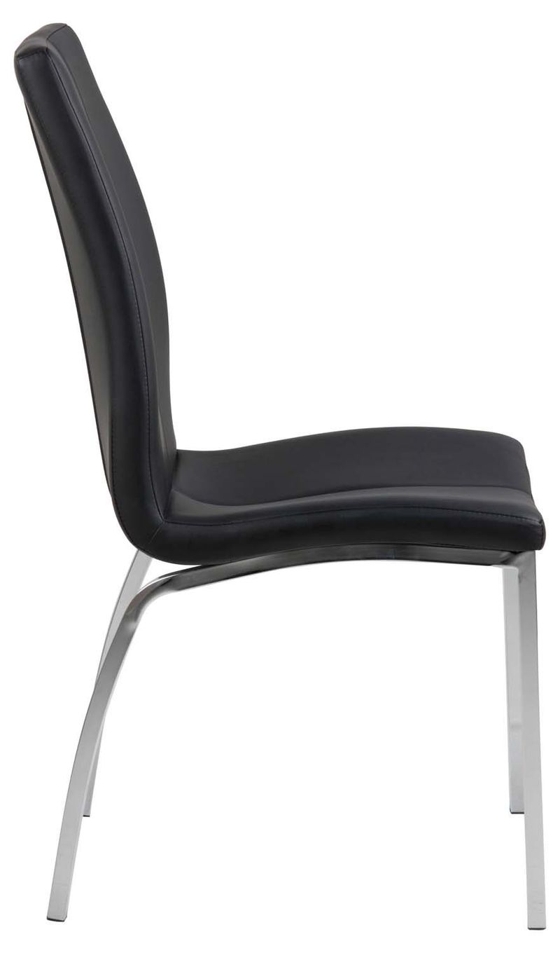 Stol HOME4YOU Asama Sort/krom - sort - Møbler - Stole & lænestole - Spisebordsstole & køkkenstole