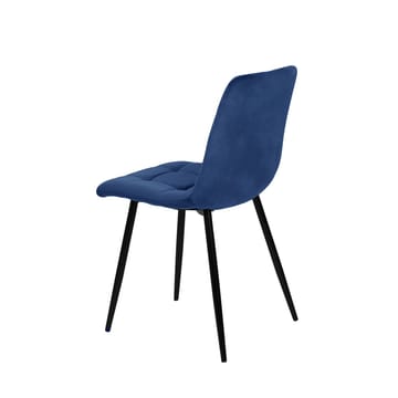Stol HOME4YOU Chilli Mørkeblå velour - Mørkeblå - Møbler - Stole & lænestole - Spisebordsstole & køkkenstole