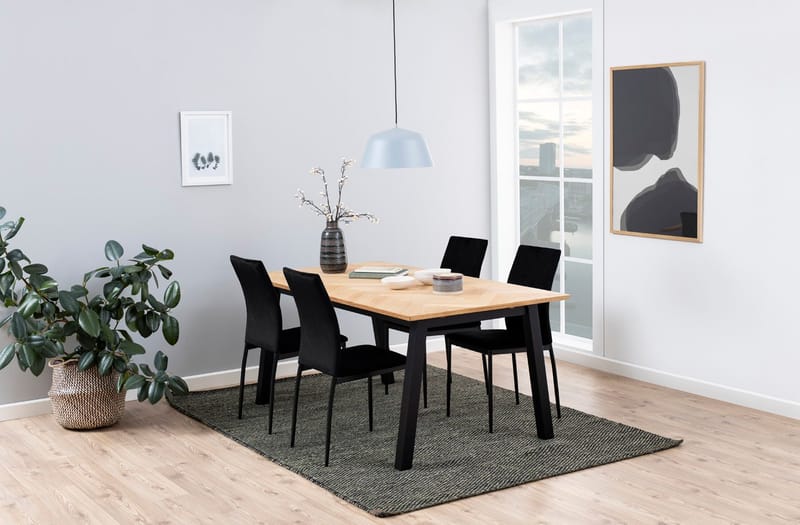 Stol HOME4YOU Demina Sort - Sort - Møbler - Stole & lænestole - Spisebordsstole & køkkenstole