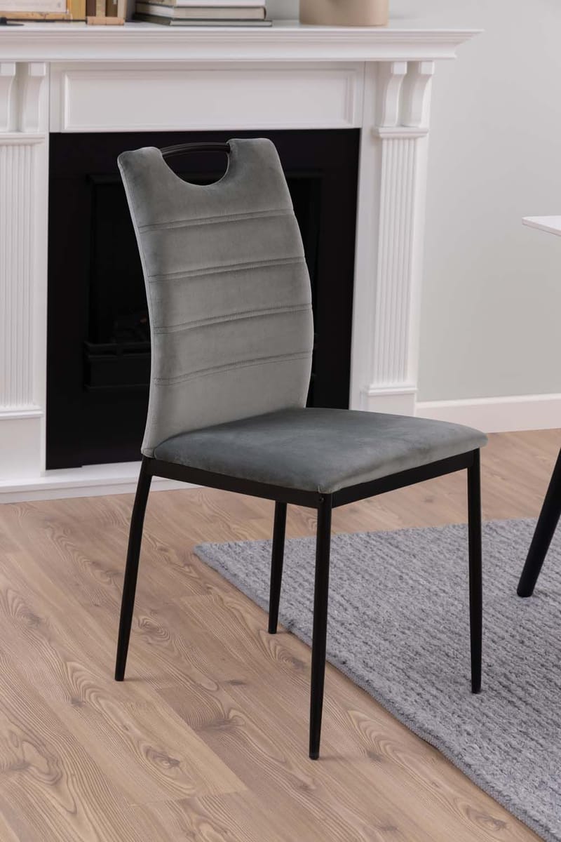 Stol HOME4YOU Dia mørkegrå - Mørkegrå - Møbler - Stole & lænestole - Spisebordsstole & køkkenstole