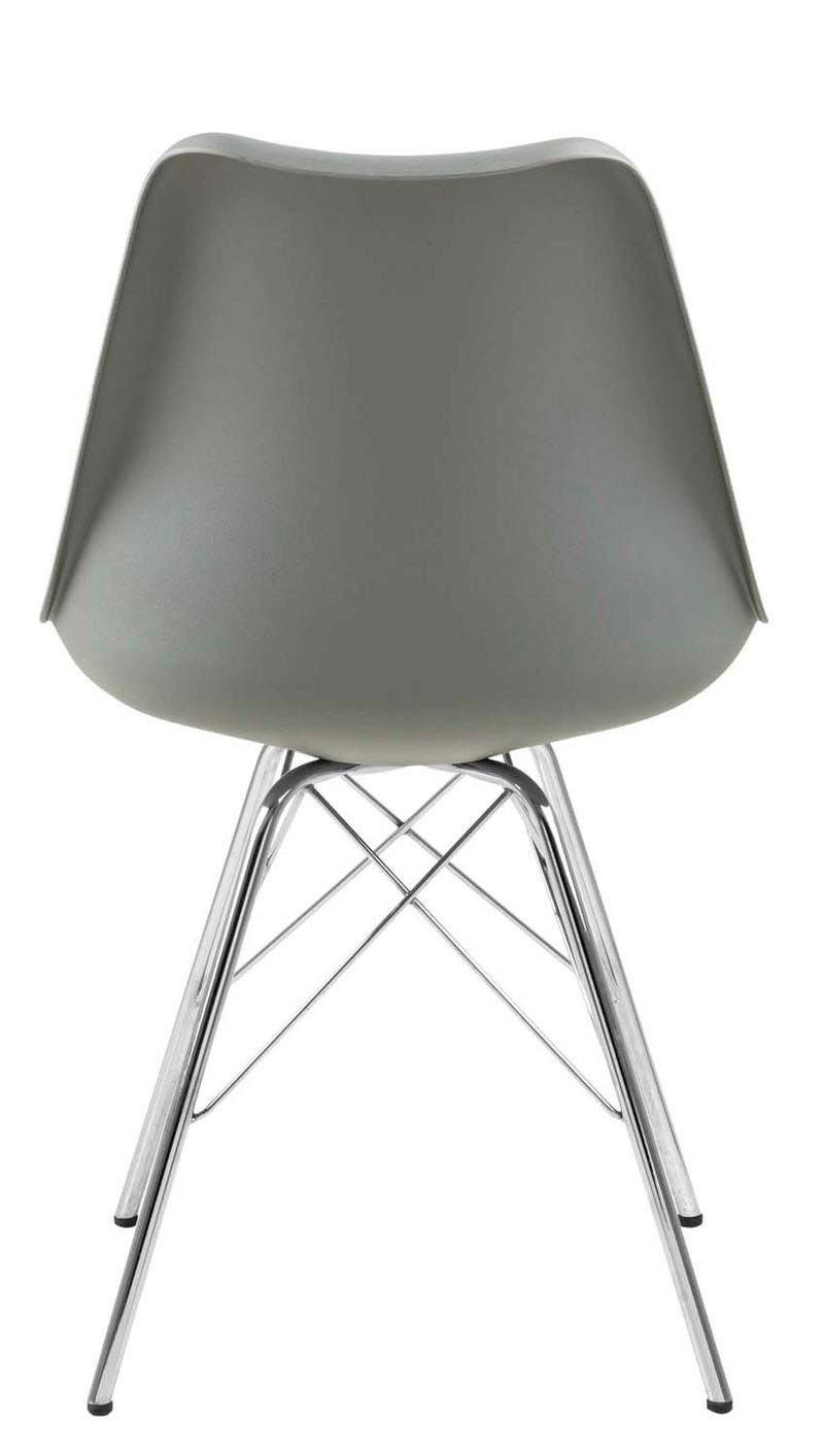 Stol HOME4YOU Eris Grå/krom - Grå/krom - Møbler - Stole & lænestole - Spisebordsstole & køkkenstole