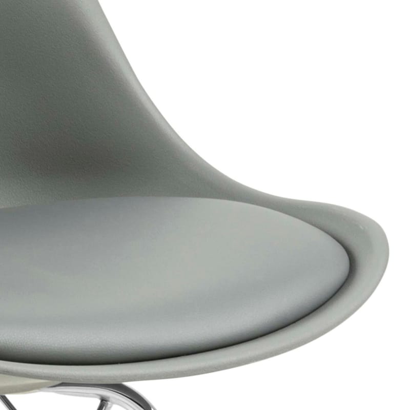 Stol HOME4YOU Eris Grå/krom - Grå/krom - Møbler - Stole & lænestole - Spisebordsstole & køkkenstole