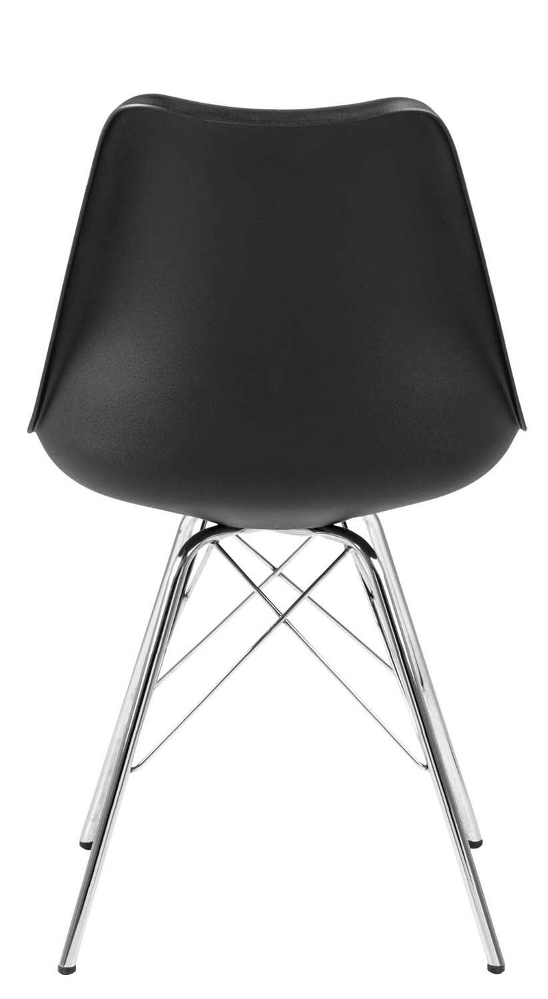 Stol HOME4YOU Eris Sort/krom - Sort/krom - Møbler - Stole & lænestole - Spisebordsstole & køkkenstole