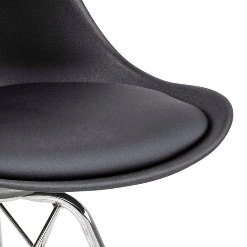 Stol HOME4YOU Eris Sort/krom - Sort/krom - Møbler - Stole & lænestole - Spisebordsstole & køkkenstole