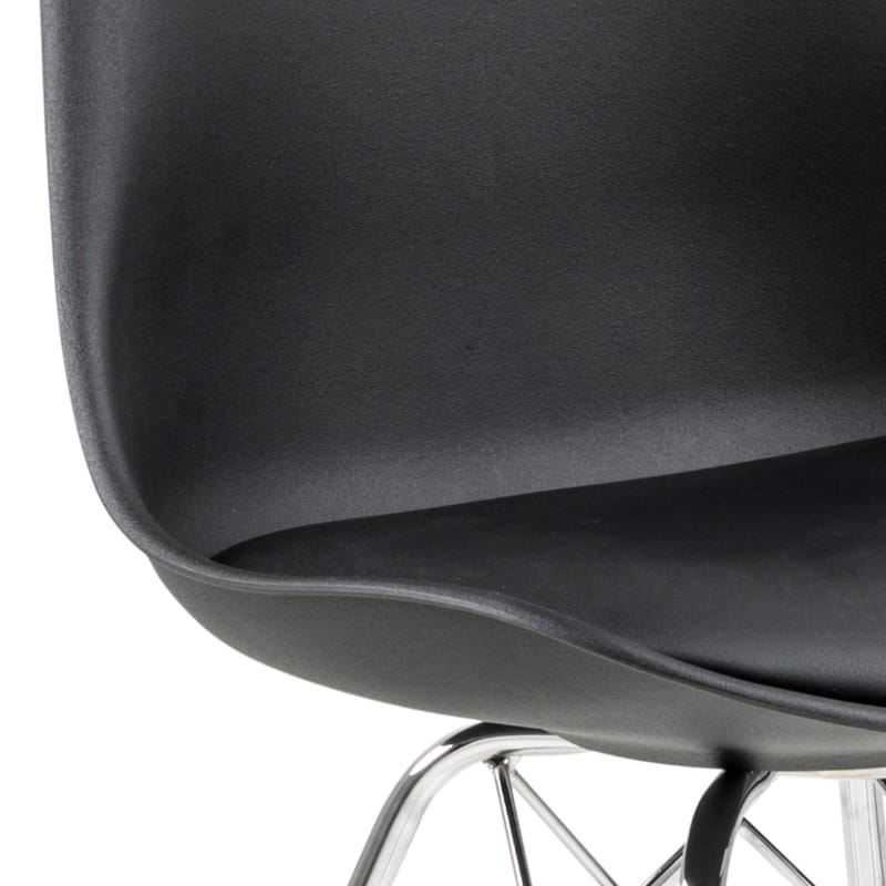 Stol HOME4YOU Eris Sort/krom - Sort/krom - Møbler - Stole & lænestole - Spisebordsstole & køkkenstole
