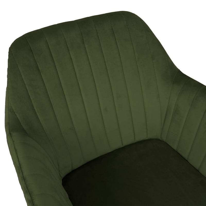 Stol HOME4YOU Evelin Skovgrøn velour - Skovgrøn - Møbler - Stole & lænestole - Spisebordsstole & køkkenstole