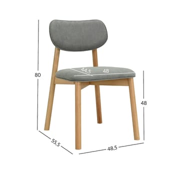 Stol HOME4YOU Gardenia grå - Grå - Møbler - Stole & lænestole - Spisebordsstole & køkkenstole