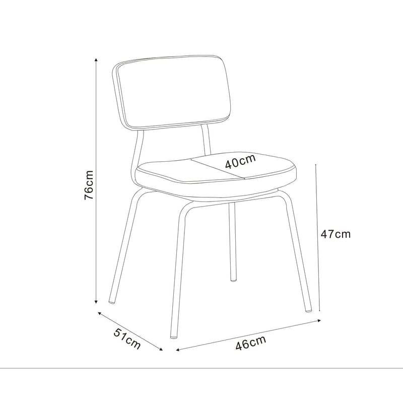 Stol HOME4YOU Keiu 46x51x76 cm Lys beige fløjl - Lys Beige - Møbler - Stole & lænestole - Spisebordsstole & køkkenstole