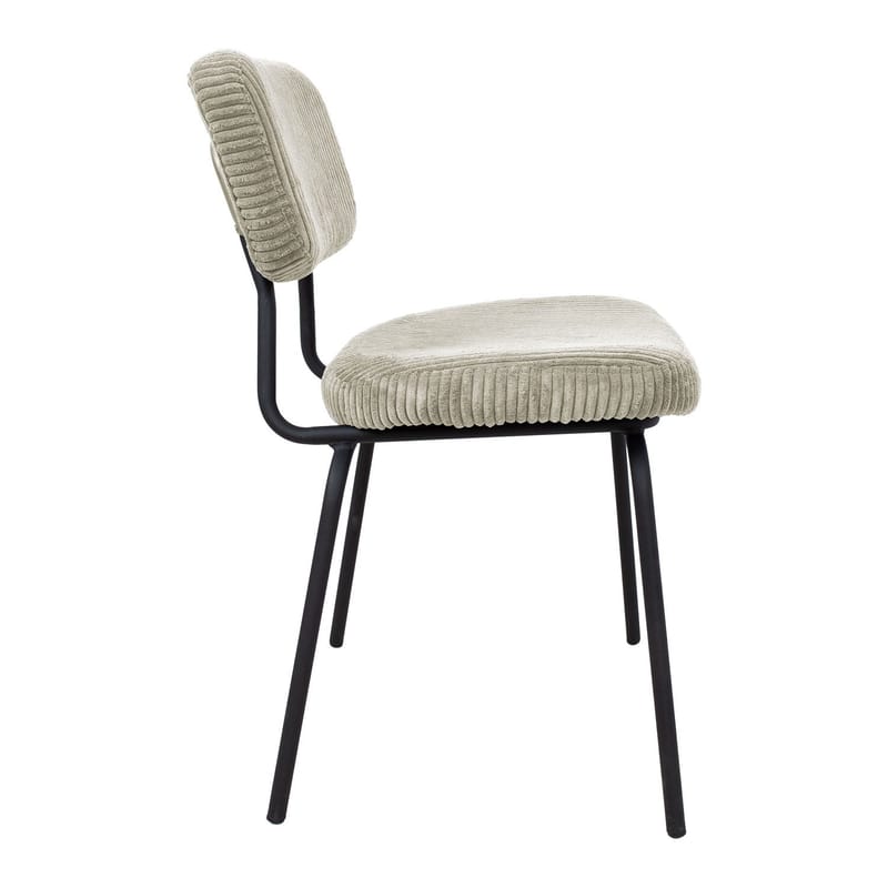 Stol HOME4YOU Keiu 46x51x76 cm Lys beige fløjl - Lys Beige - Møbler - Stole & lænestole - Spisebordsstole & køkkenstole