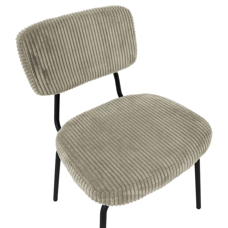 Stol HOME4YOU Keiu 46x51x76 cm Lys beige fløjl - Lys Beige - Møbler - Stole & lænestole - Spisebordsstole & køkkenstole