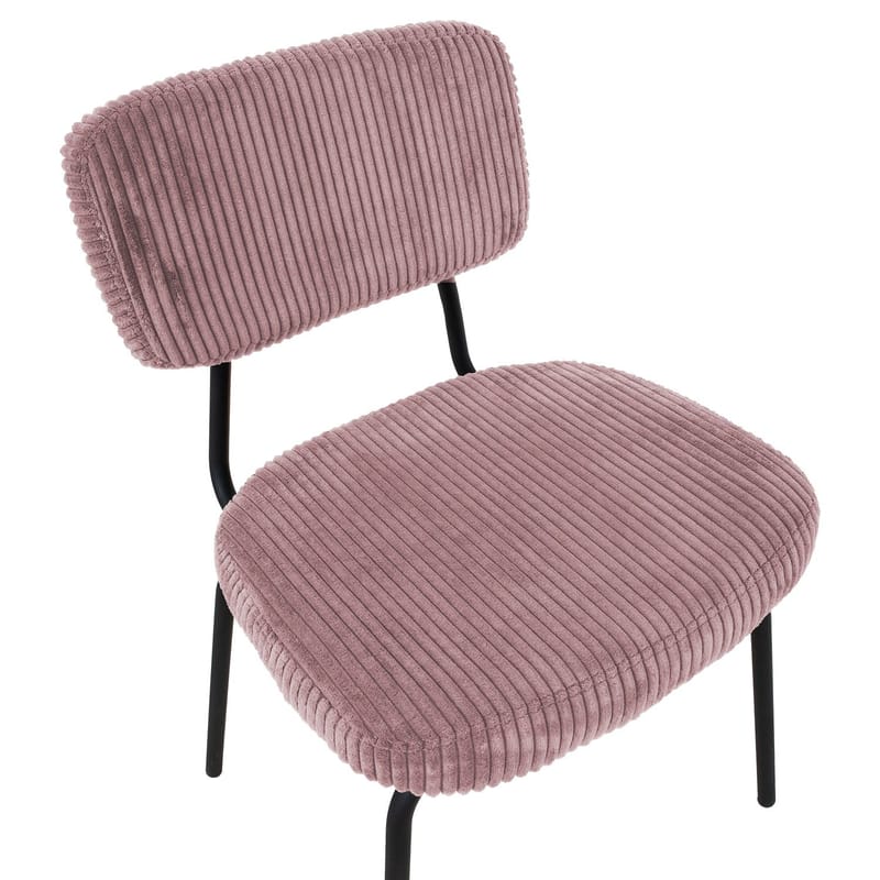 Stol HOME4YOU Keiu 46x51x76 cm Vintage pink fløjl - Vintage Pink - Møbler - Stole & lænestole - Spisebordsstole & køkkenstole