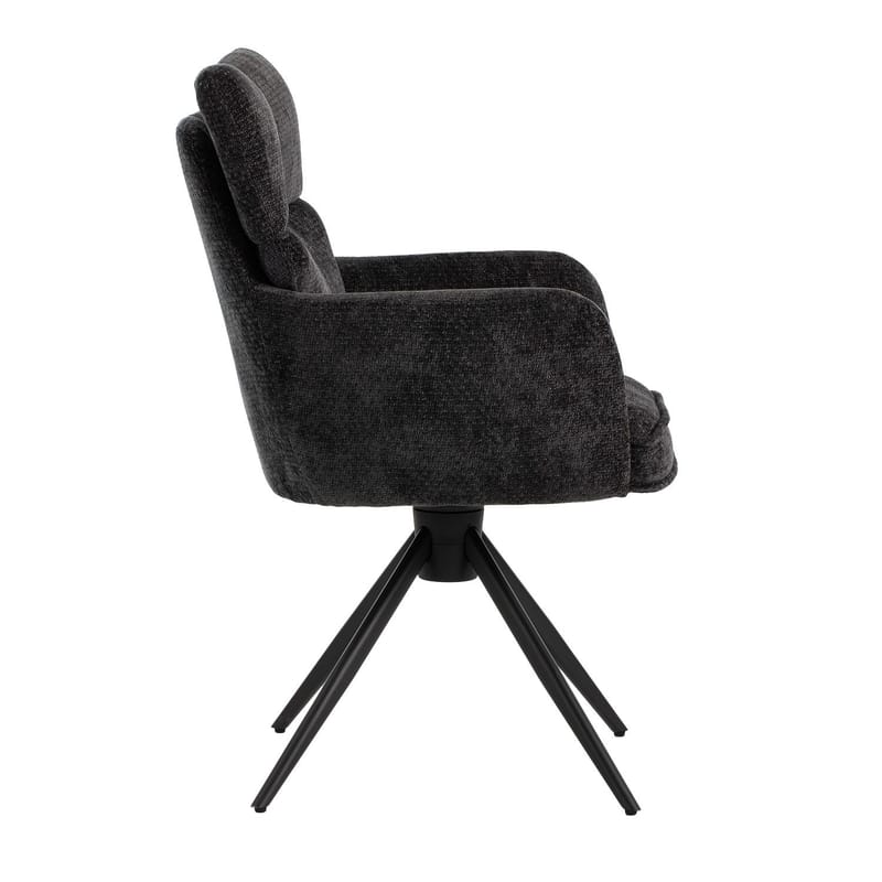 Stol HOME4YOU Lorena drejestol Grå - Grå - Møbler - Stole & lænestole - Spisebordsstole & køkkenstole