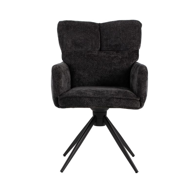 Stol HOME4YOU Lorena drejestol Grå - Grå - Møbler - Stole & lænestole - Spisebordsstole & køkkenstole