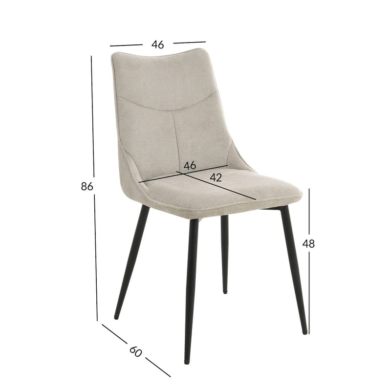 Stol HOME4YOU Maia Beige - Beige - Møbler - Stole & lænestole - Spisebordsstole & køkkenstole