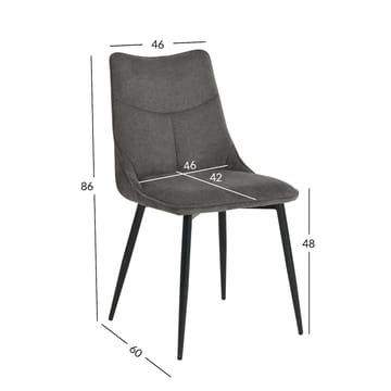 Stol HOME4YOU Maia Grå - Grå - Møbler - Stole & lænestole - Spisebordsstole & køkkenstole