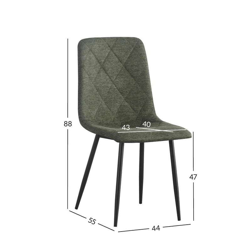 Stol HOME4YOU Mels Grøn - grøn - Møbler - Stole & lænestole - Spisebordsstole & køkkenstole