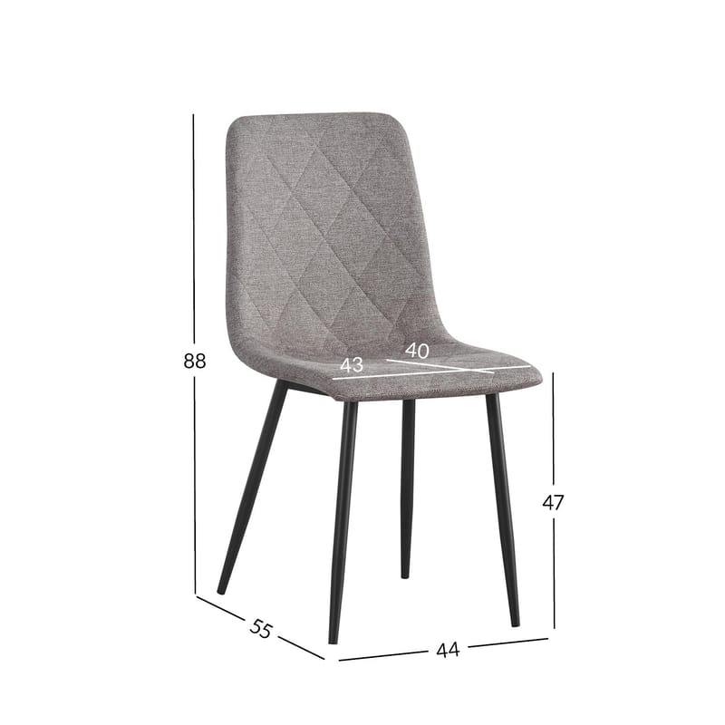 Stol HOME4YOU Mels Lysebrun - Lysebrun - Møbler - Stole & lænestole - Spisebordsstole & køkkenstole