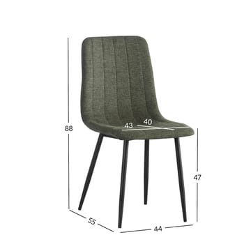 Stol HOME4YOU Milke Grøn - Grøn - Møbler - Stole & lænestole - Spisebordsstole & køkkenstole
