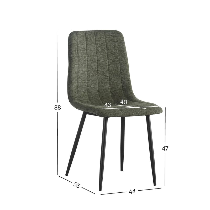 Stol HOME4YOU Milke Grøn - Grøn - Møbler - Stole & lænestole - Spisebordsstole & køkkenstole