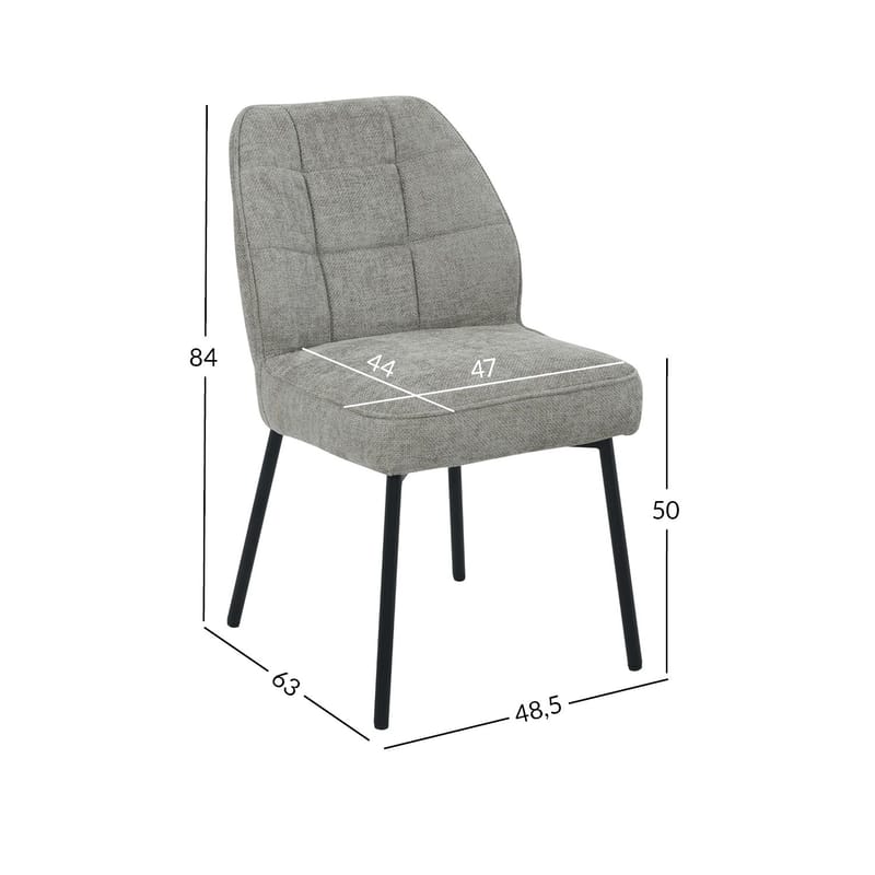 Stol HOME4YOU Zaylen Beige - Beige - Møbler - Stole & lænestole - Spisebordsstole & køkkenstole