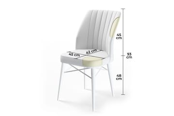Sundsvall Spisebordsstol i Stof med Metalunderstel - Lys Beige - Møbler - Stole & lænestole - Spisebordsstole & køkkenstole