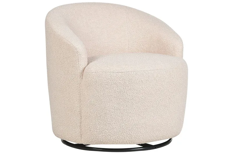 Svingbar lænestol Davik - Beige, sort - Møbler - Stole & lænestole - Lænestole