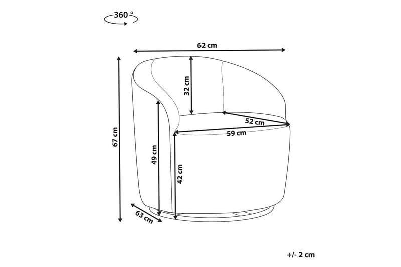 Svingbar lænestol Davik - Beige, sort - Møbler - Stole & lænestole - Lænestole
