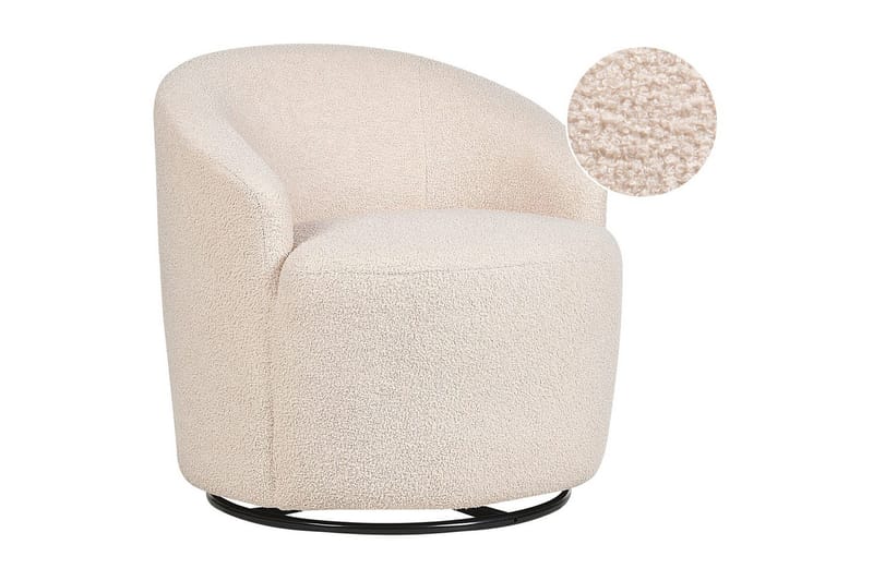 Svingbar lænestol Davik - Beige, sort - Møbler - Stole & lænestole - Lænestole