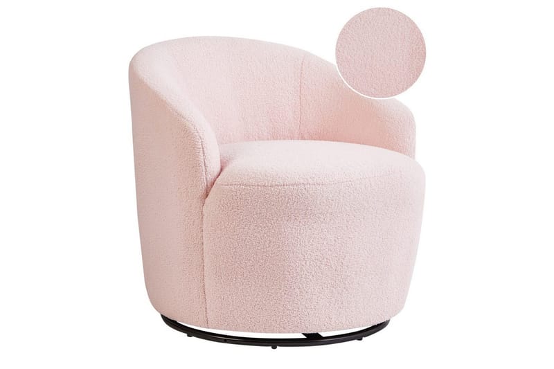 Svingbar lænestol Davik, Rosa, Sort, Rosa, sort