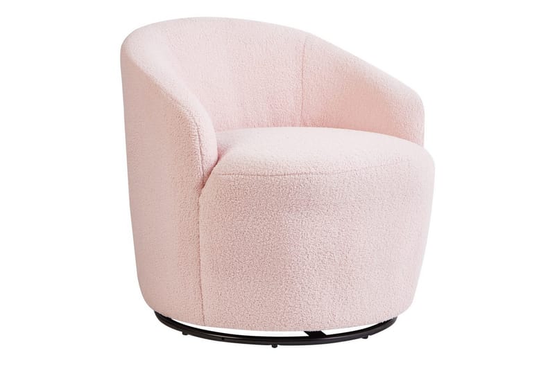 Svingbar lænestol Davik - Rosa, Sort, Rosa, sort - Møbler - Stole & lænestole - Lænestole