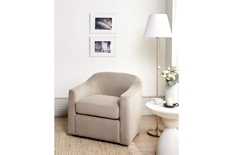 Svingbar lænestol Magnor - Beige, sort - Møbler - Stole & lænestole - Lænestole