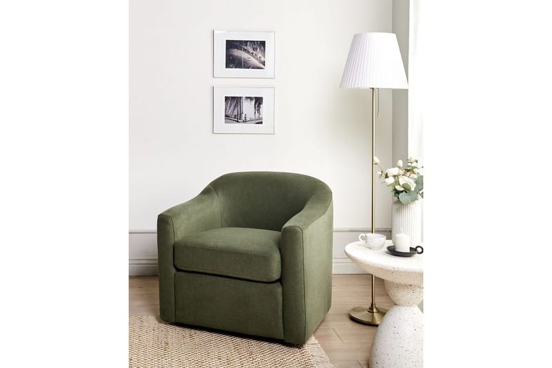 Svingbar lænestol Magnor - Grøn, Sort - Møbler - Stole & lænestole - Lænestole