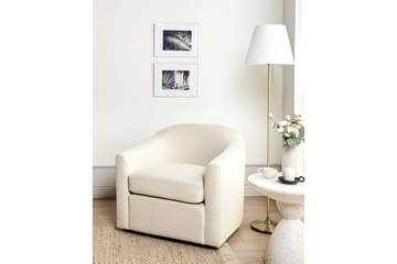 Svingbar lænestol Magnor - Lys beige, sort - Møbler - Stole & lænestole - Lænestole