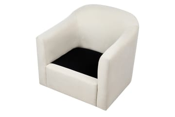 Svingbar lænestol Magnor - Lys beige, sort - Møbler - Stole & lænestole - Lænestole