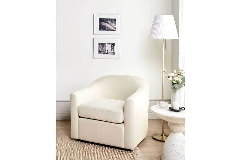 Svingbar lænestol Magnor - Lys beige, sort - Møbler - Stole & lænestole - Lænestole