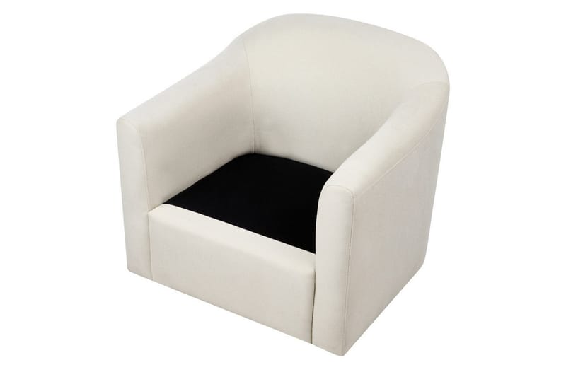 Svingbar lænestol Magnor - Lys beige, sort - Møbler - Stole & lænestole - Lænestole