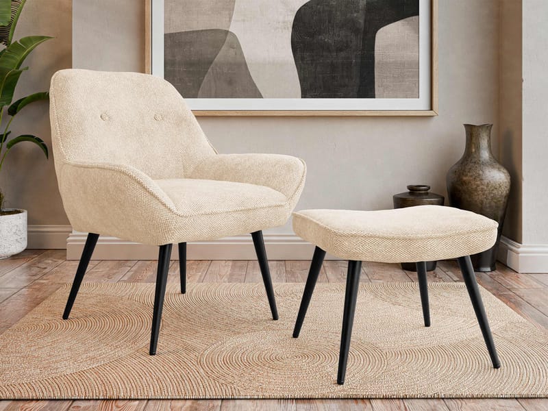 Sylvar Lænestol - Beige - Møbler - Stole & lænestole - Lænestole