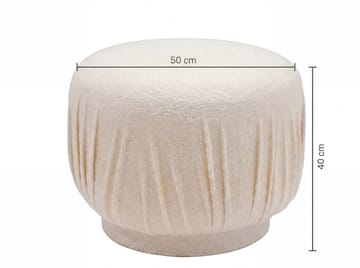 Älven rund siddepuf 50 cm i stof - lys creme - Møbler - Stole & lænestole - Taburet & skammel - Ottoman