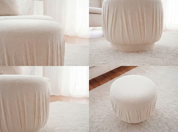 Älven rund siddepuf 50 cm i stof - lys creme - Møbler - Stole & lænestole - Taburet & skammel - Ottoman
